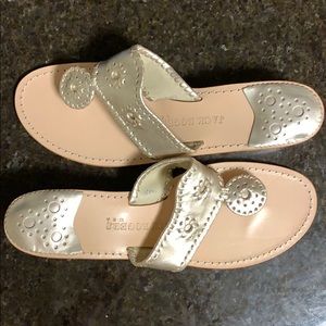 Jack Rogers Platinum Wedges